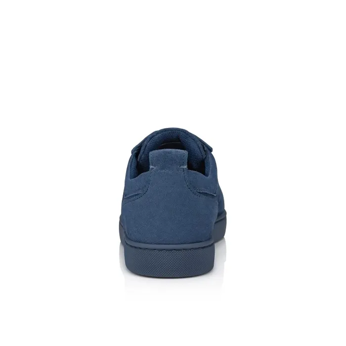 Men Louis Junior P Pik Pik Strass Sneakers 8211 Veau Velours Spikes And Strass 8211 Denim Christian Louboutin Sneakers