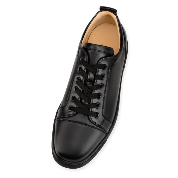Men Louis Junior Sneakers 8211 Calf Leather 8211 Black Christian Louboutin Sneakers