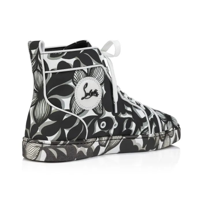 Men Louis Orlato Hightop Sneakers 8211 Petunia Calf Leather And Rubber 8211 Black Christian Louboutin Sneakers