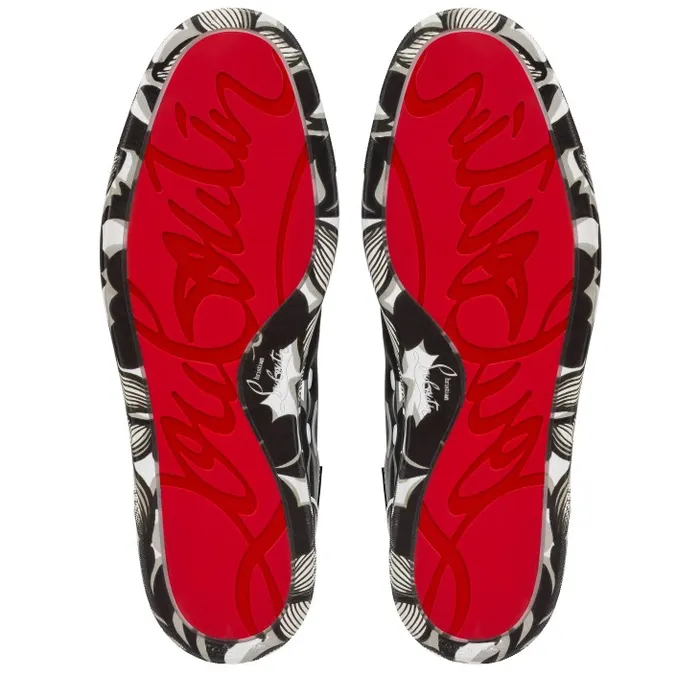 Men Louis Orlato Hightop Sneakers 8211 Petunia Calf Leather And Rubber 8211 Black Christian Louboutin Sneakers