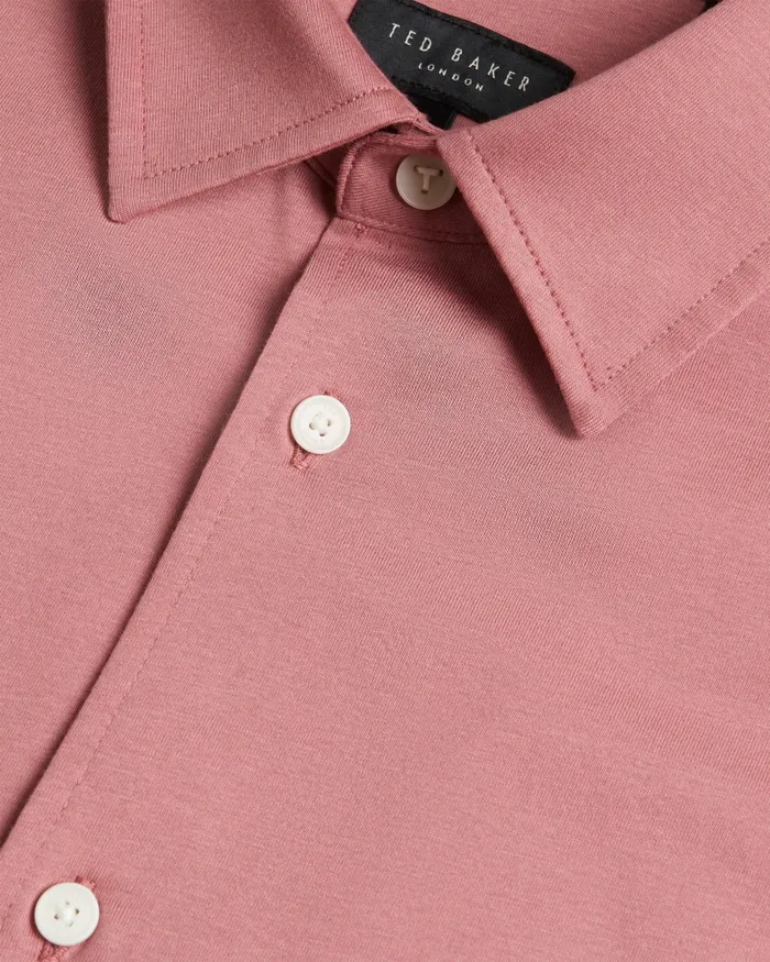 Men MARRSHO 8211 Short Sleeve Smart Jersey Shirt Medium Pink Ted Baker Shirts