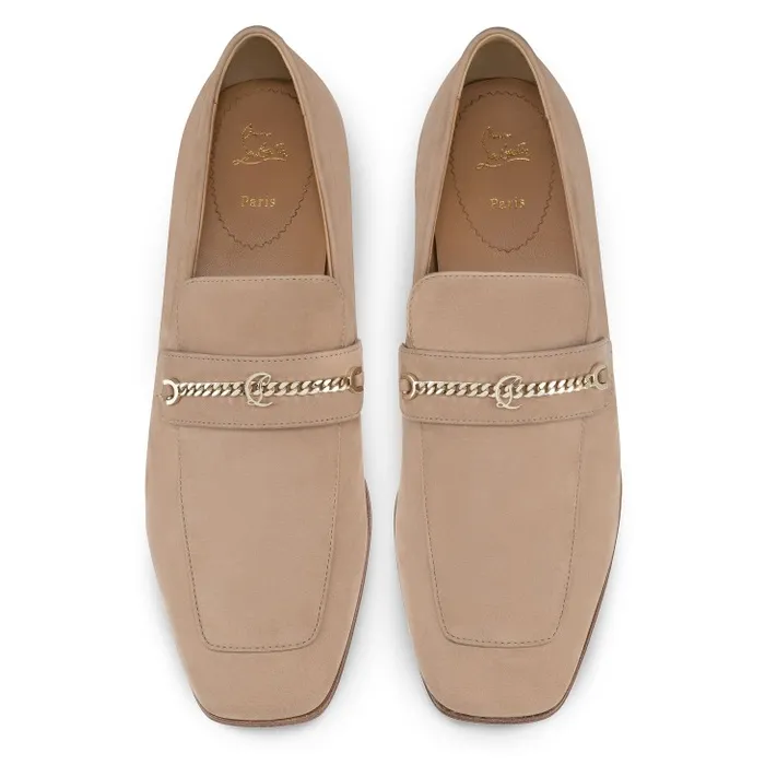 Men MJ Moc 40 Mm Loafers 8211 Nubuck Calf Leather 8211 Lionne Christian Louboutin Loafers and Moccasins