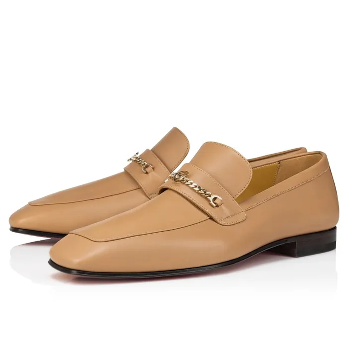 Men MJ Moc Loafers 8211 Calf Leather 8211 Cuoio Christian Louboutin Loafers and Moccasins