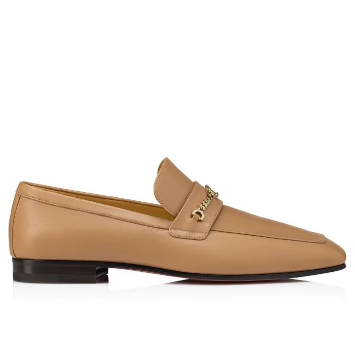 Men MJ Moc Loafers 8211 Calf Leather 8211 Cuoio Christian Louboutin Loafers and Moccasins