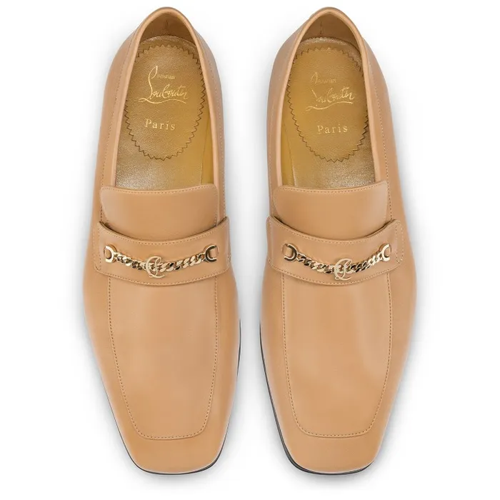 Men MJ Moc Loafers 8211 Calf Leather 8211 Cuoio Christian Louboutin Loafers and Moccasins