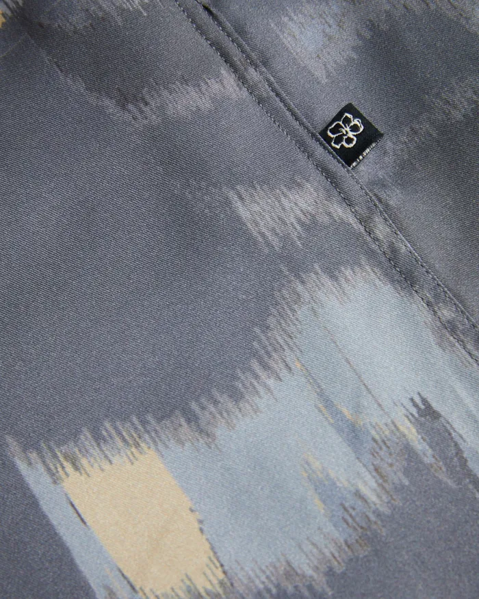 Men MORDUN 8211 Long Sleeve Abstract Butterfly Print Shirt Grey Ted Baker Shirts