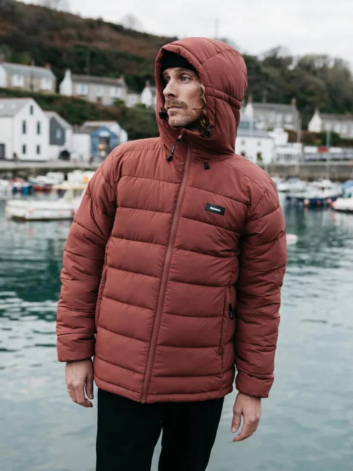 Men Nebulas Insulated Jacket Dark Rosewood Finisterre Jackets Coats and Gilets