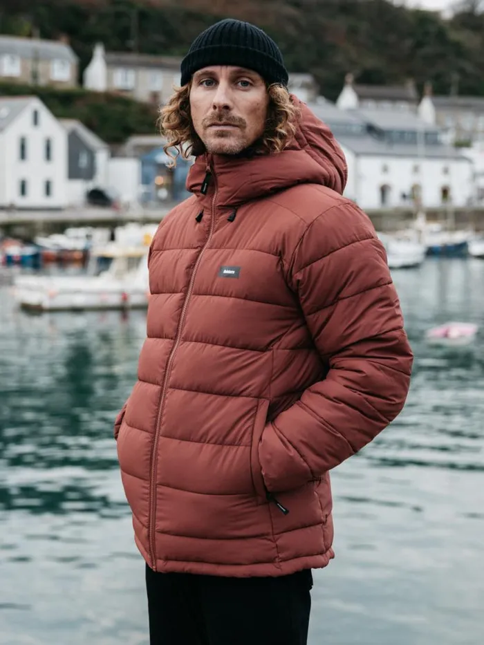Men Nebulas Insulated Jacket Dark Rosewood Finisterre Jackets Coats and Gilets