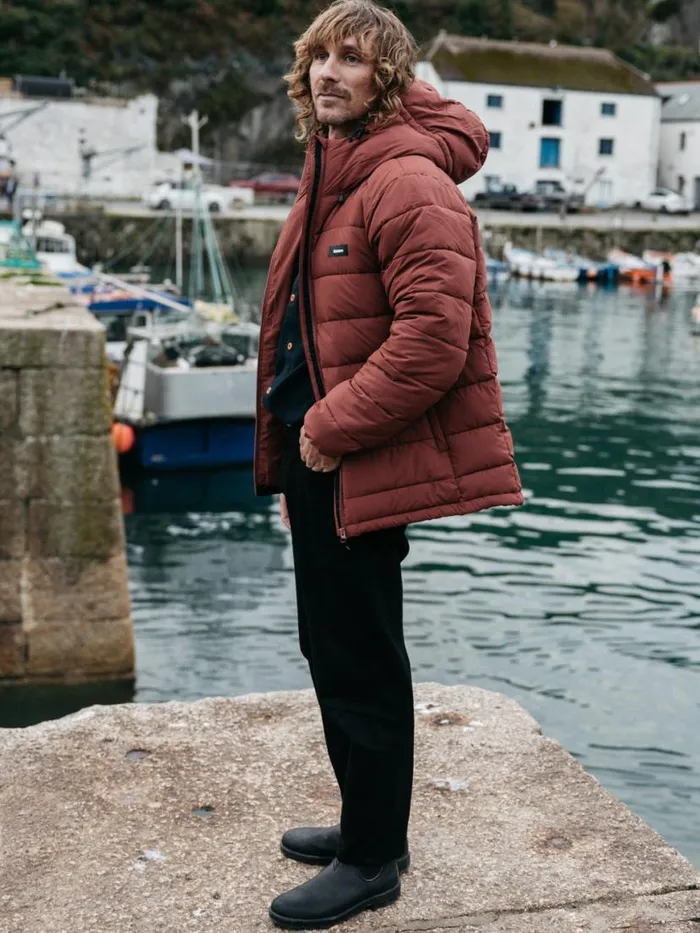 Men Nebulas Insulated Jacket Dark Rosewood Finisterre Jackets Coats and Gilets