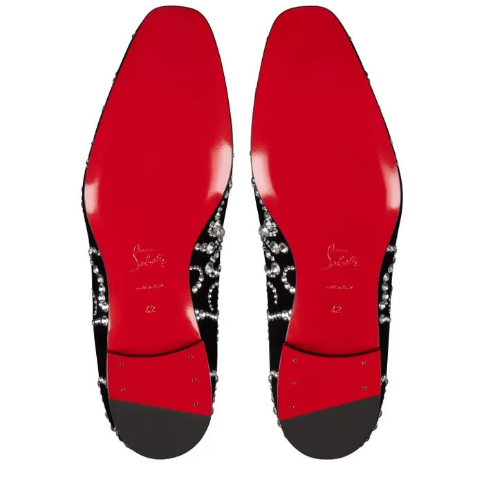 Men Octodandelion Strass Loafers 8211 Velvet And Strass 8211 Black Christian Louboutin Loafers and Moccasins