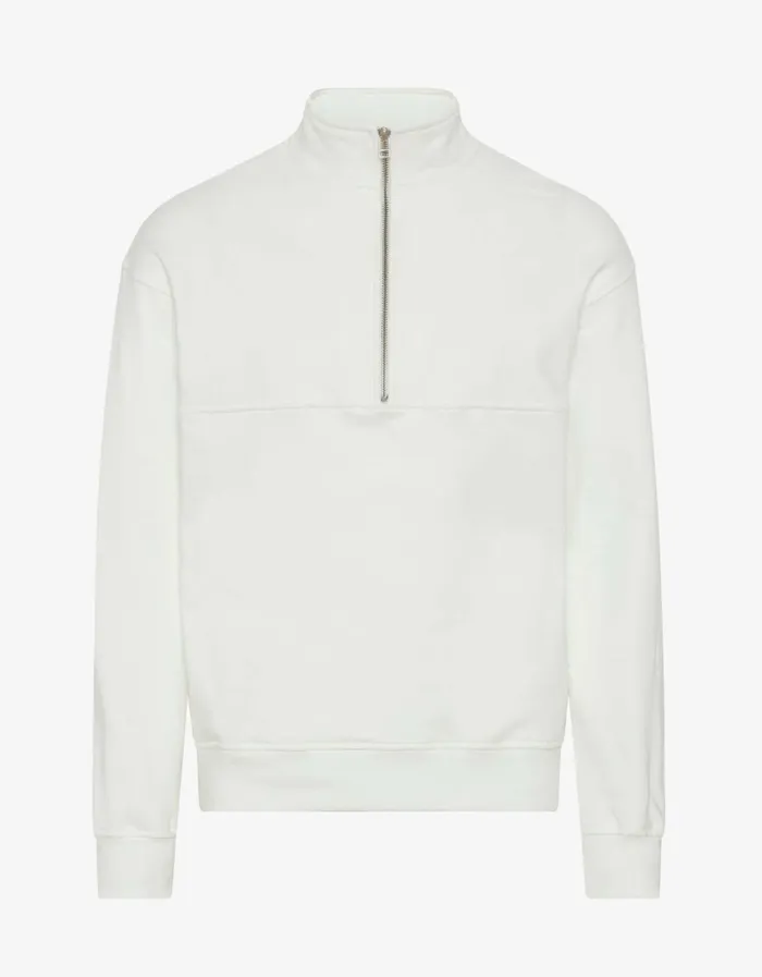 Men Organic Quarter Zip Optical White Colorful Standard Quarter Zips