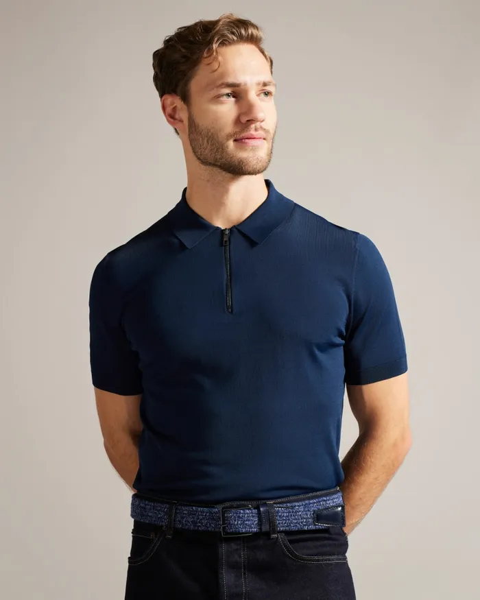 Men ORKID 8211 Marled Elastic Belt Navy Ted Baker Belts Men ORKID 8211 Marled Elastic Belt Navy Ted Baker Belts