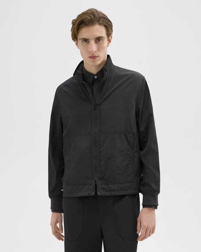 Men Outerwear Theory Blouson ZipUp Jacket Black
