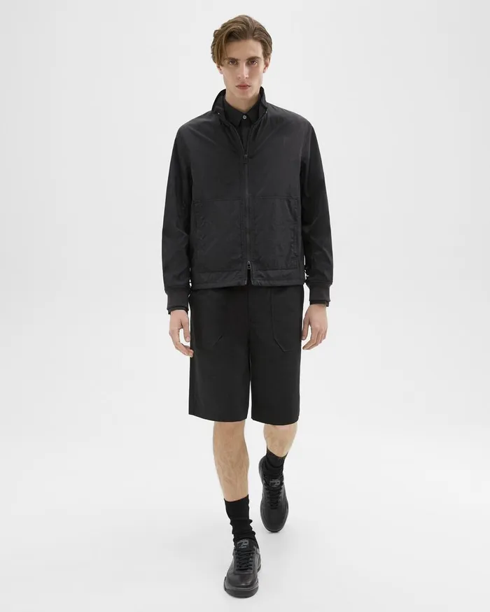 Men Outerwear Theory Blouson ZipUp Jacket Black