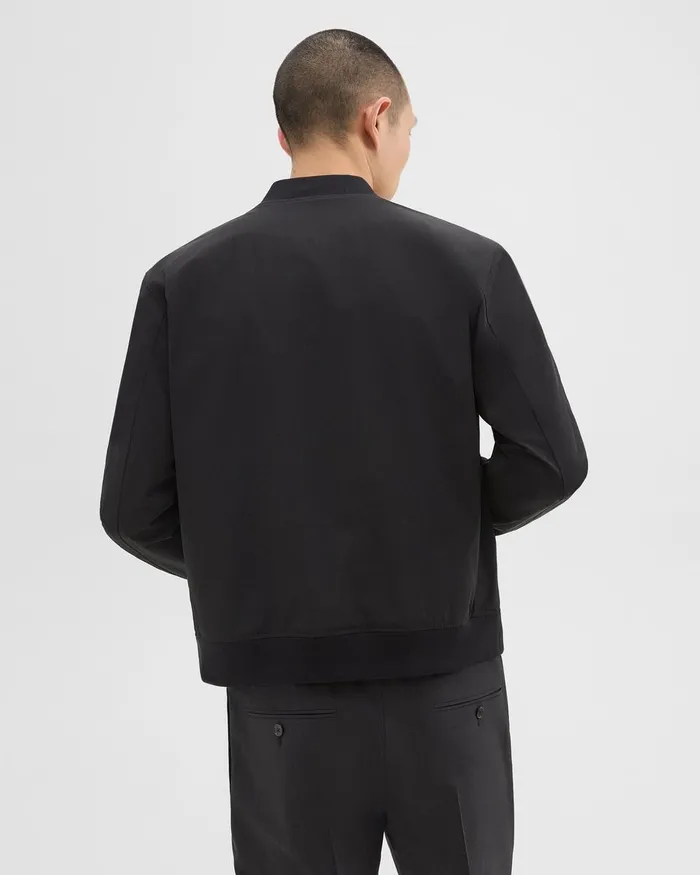 Men Outerwear Theory Tailored Bomber Jacket In Foundation Twill Black