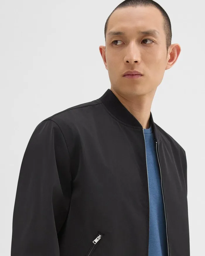 Men Outerwear Theory Tailored Bomber Jacket In Foundation Twill Black
