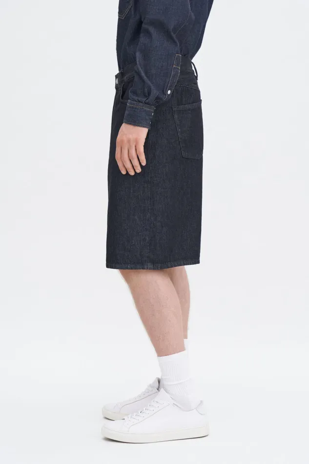 Men Oversized Jean Shorts Black Wash Filippa K Jeans