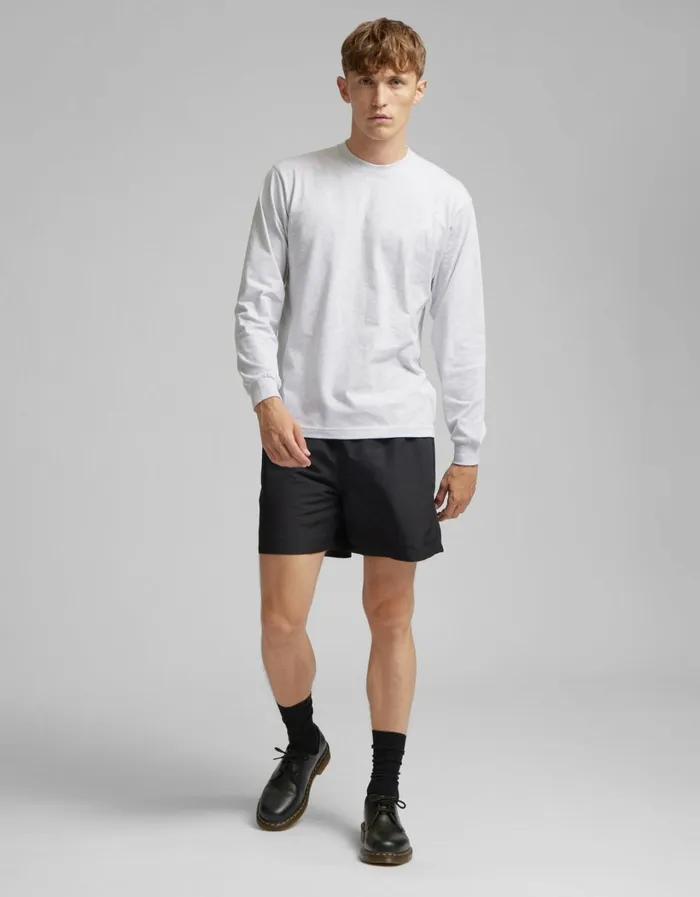Men Oversized Organic LS TShirt Lava Grey Colorful Standard TShirts