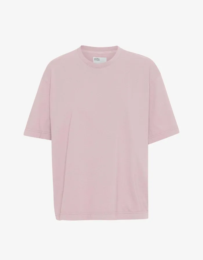 Men Oversized Organic TShirt Faded Pink Colorful Standard TShirts