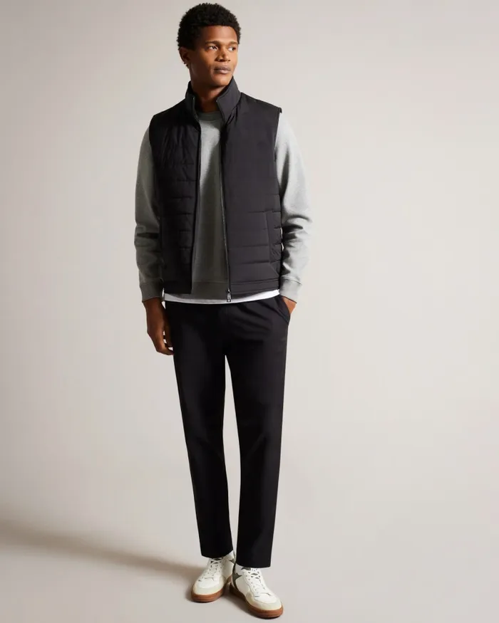 Men OVETA 8211 Showerproof Quilted Nylon Gilet Black Ted Baker Coats and Jackets Men OVETA 8211 Showerproof Quilted Nylon Gilet Black Ted Baker Coats and Jackets