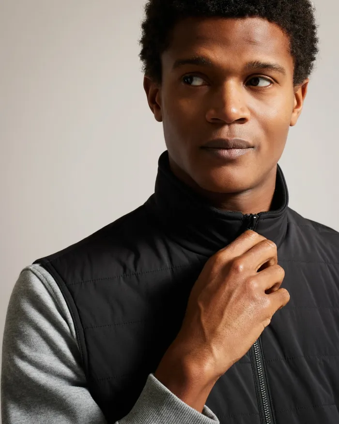 Men OVETA 8211 Showerproof Quilted Nylon Gilet Black Ted Baker Coats and Jackets Men OVETA 8211 Showerproof Quilted Nylon Gilet Black Ted Baker Coats and Jackets