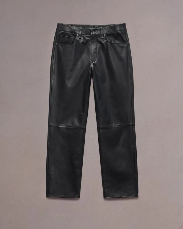 Men Pants Rag and Bone Fit 4 Leather Jean Black