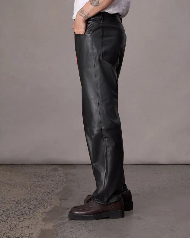 Men Pants Rag and Bone Fit 4 Leather Jean Black