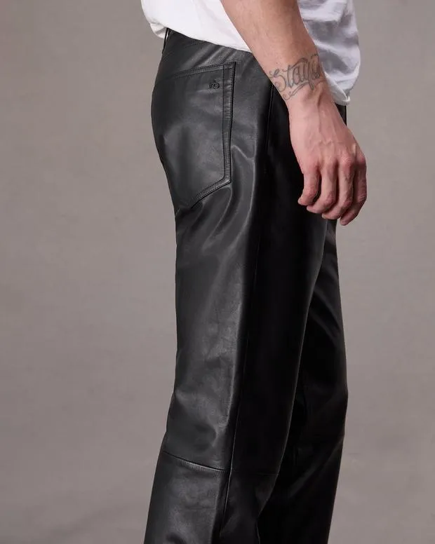 Men Pants Rag and Bone Fit 4 Leather Jean Black