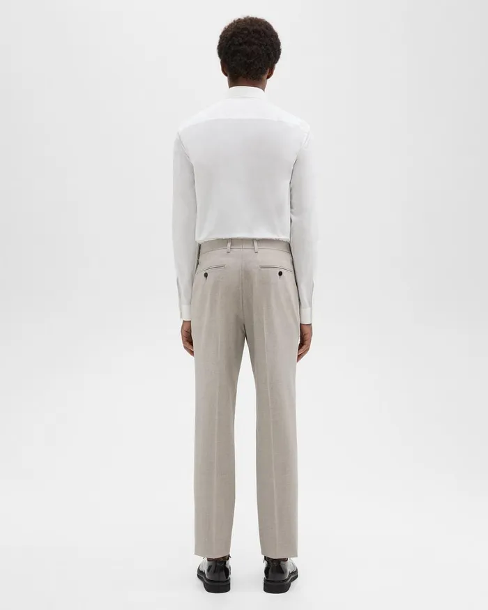 Men Pants Theory Mayer Pant In Stretch Wool Sand Melange