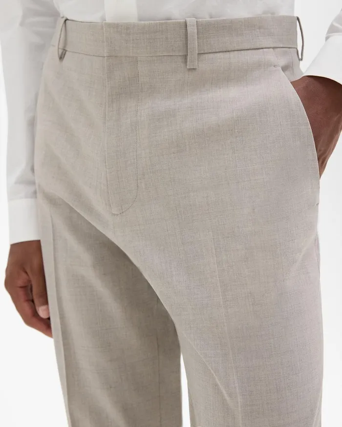 Men Pants Theory Mayer Pant In Stretch Wool Sand Melange
