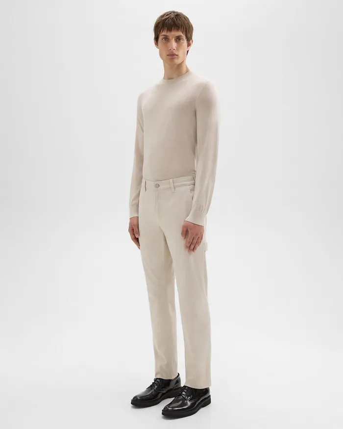 Men Pants Theory Zaine Carpenter Pant In Stretch Cotton Canvas Sand