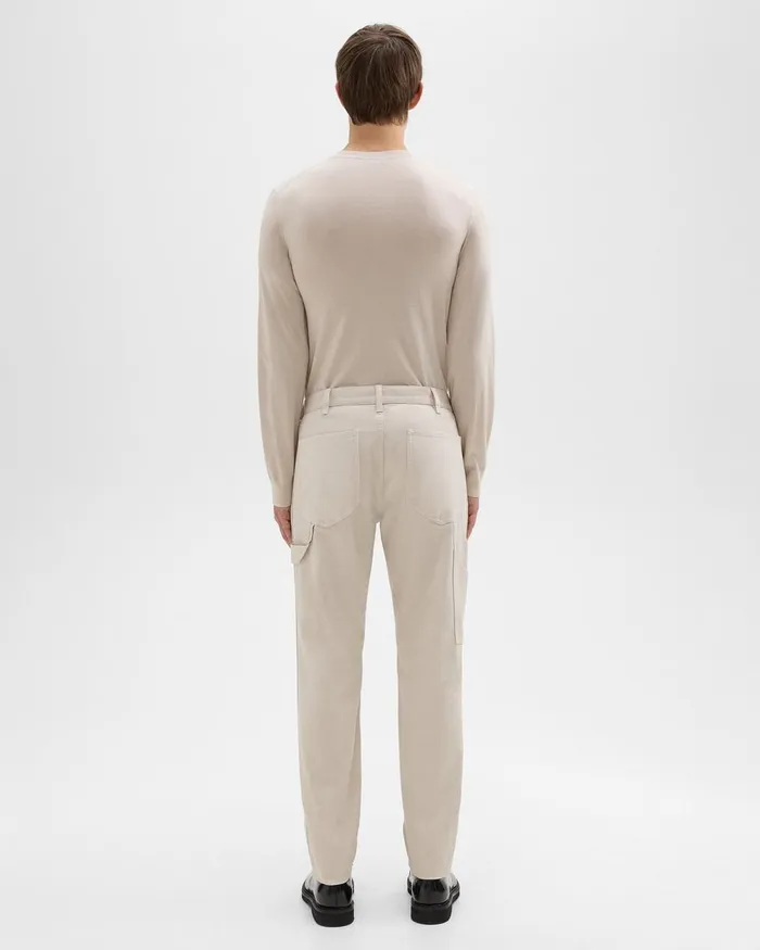 Men Pants Theory Zaine Carpenter Pant In Stretch Cotton Canvas Sand