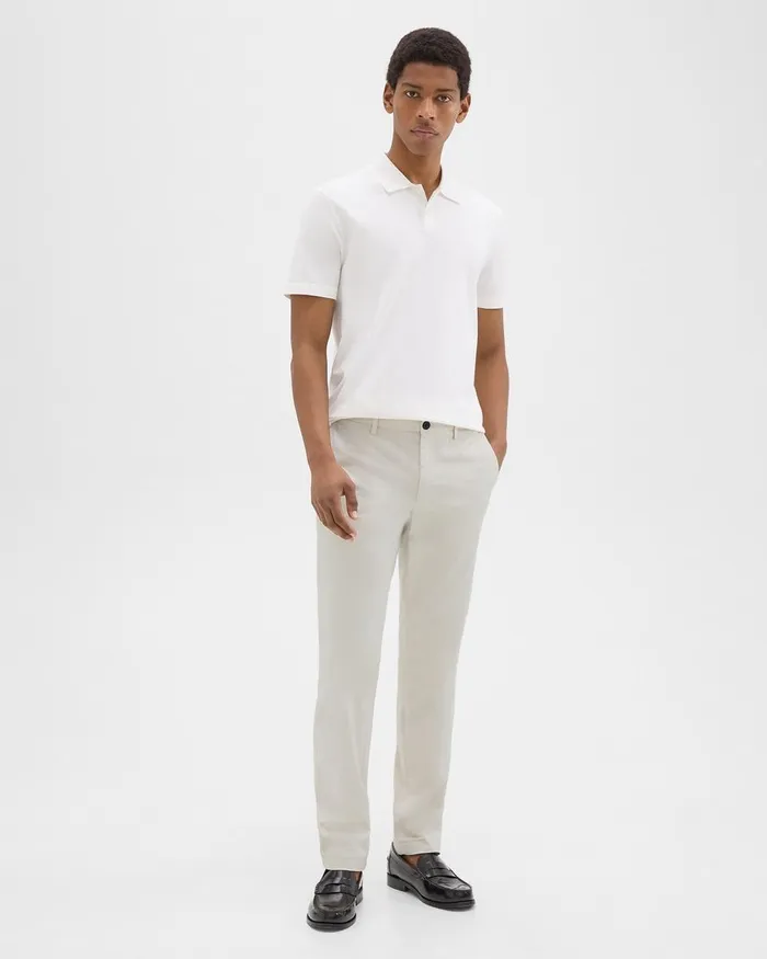 Men Pants Theory Zaine Pant In Organic Cotton Limestone
