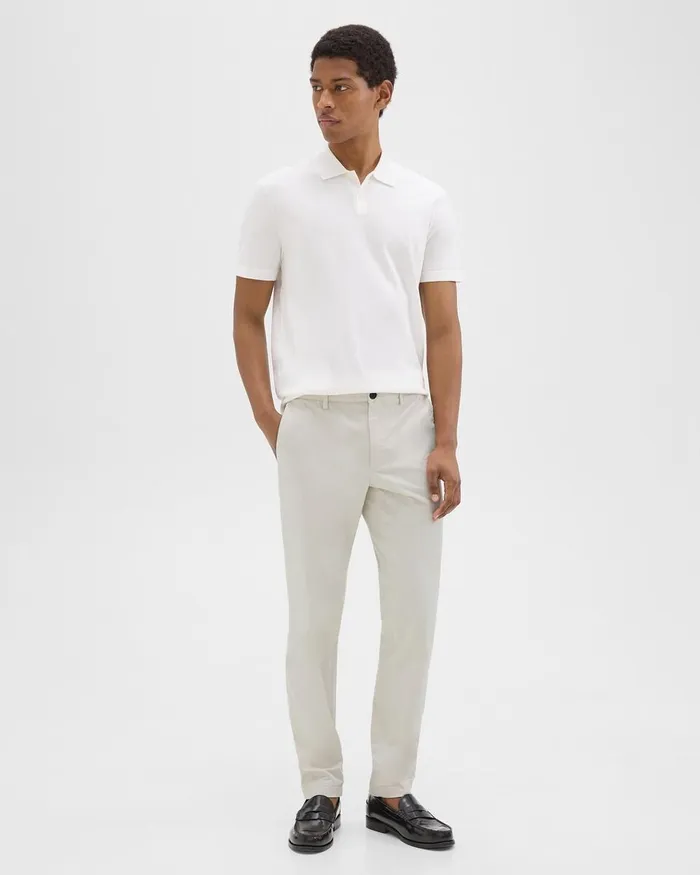 Men Pants Theory Zaine Pant In Organic Cotton Limestone