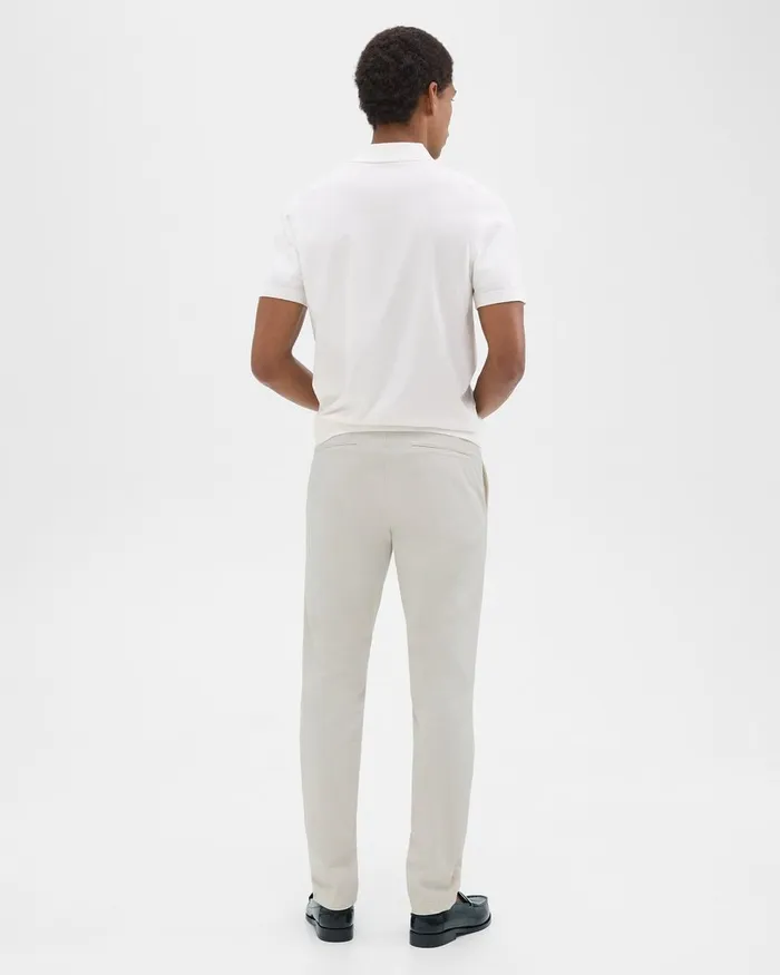 Men Pants Theory Zaine Pant In Organic Cotton Limestone