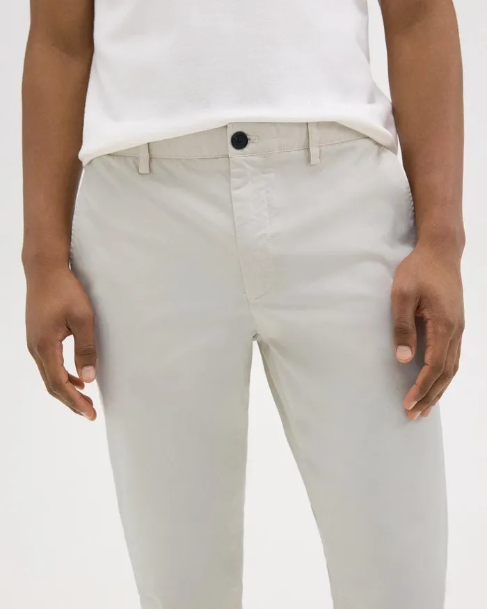 Men Pants Theory Zaine Pant In Organic Cotton Limestone