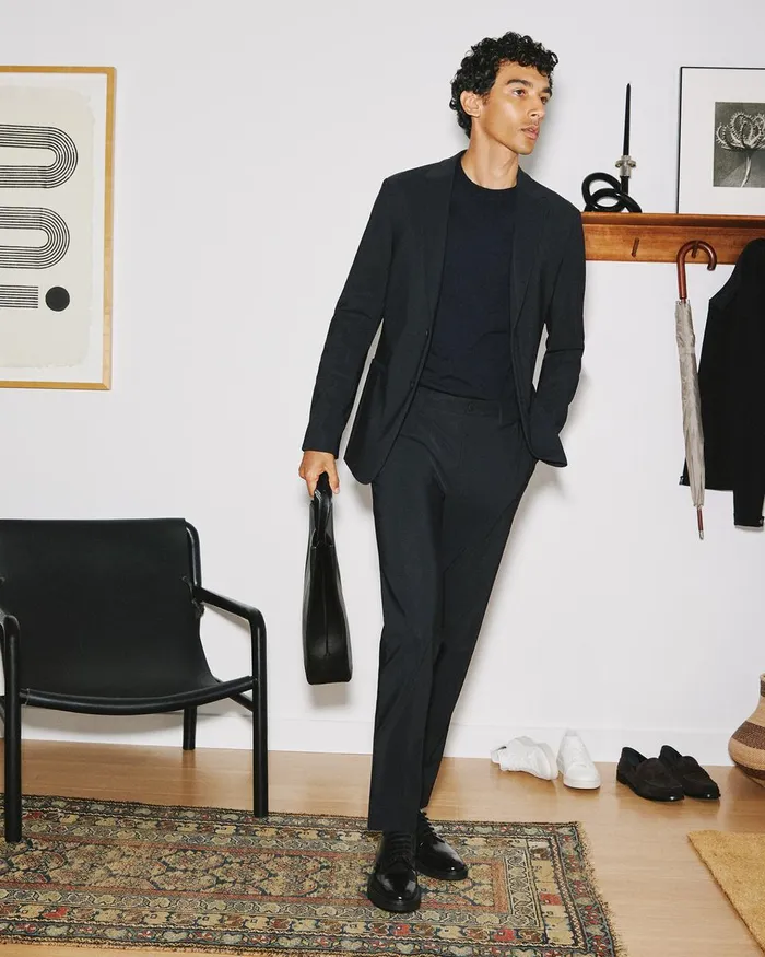 Men Pants Theory Zaine Pant In Precision Ponte Black