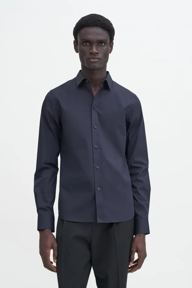 Men Paul Stretch Shirt Navy Filippa K Shirts