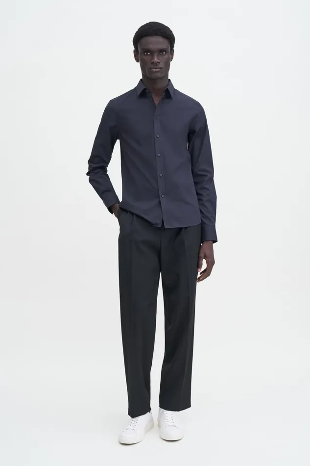 Men Paul Stretch Shirt Navy Filippa K Shirts