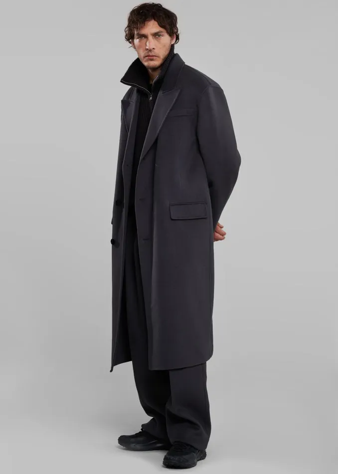 Men Paxton Wool Coat 8211 Dark Grey The Frankie Shop Outerwear