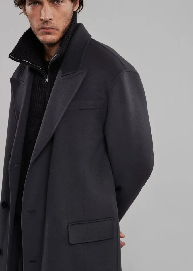 Men Paxton Wool Coat 8211 Dark Grey The Frankie Shop Outerwear