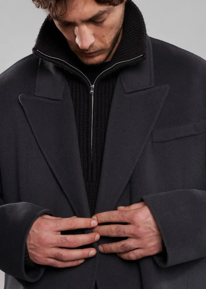 Men Paxton Wool Coat 8211 Dark Grey The Frankie Shop Outerwear