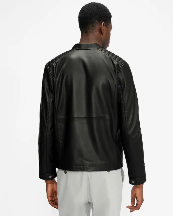 Men PAYPA 8211 Leather Jacket Black Ted Baker Coats and Jackets