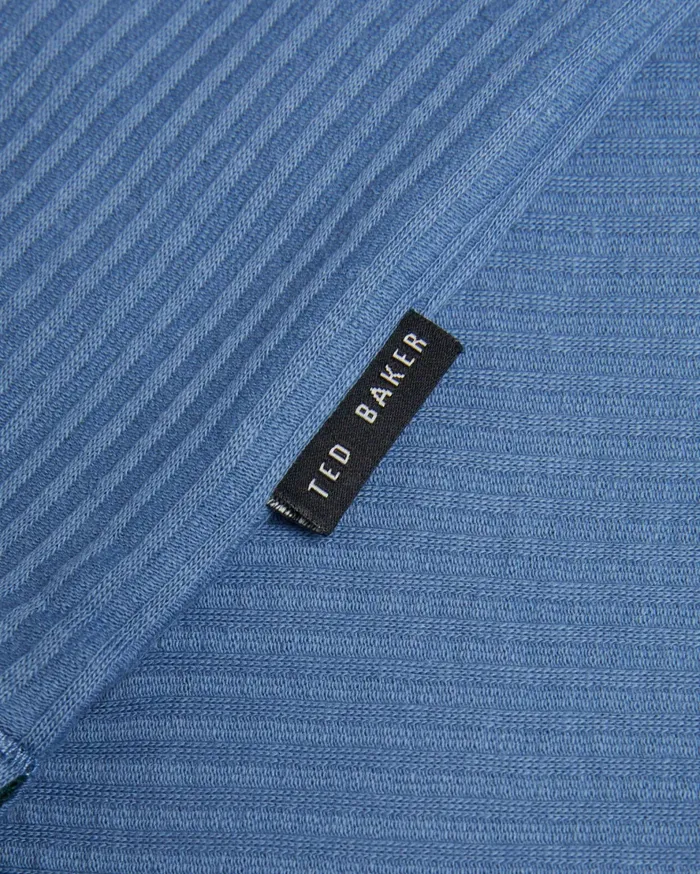 Men RAKES 8211 Textured Regular Fit TShirt Blue Ted Baker Tops