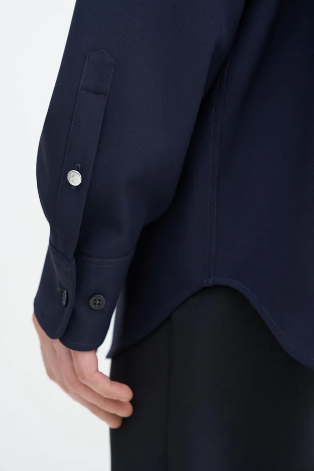 Men Relaxed Patch Pocket Shirt Navy Filippa K Shirts