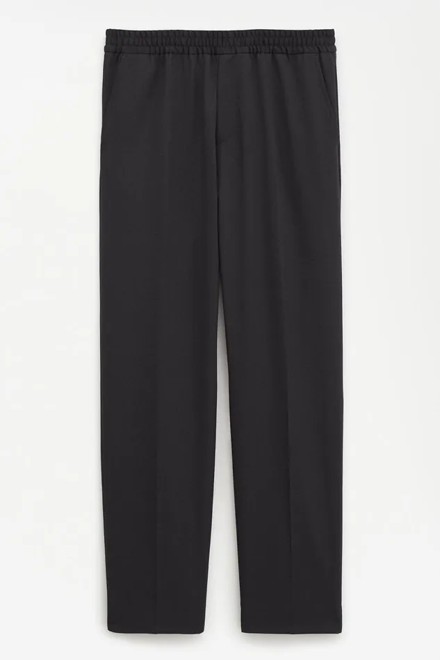 Men Relaxed Wool Trousers Dark Brown Filippa K Trousers