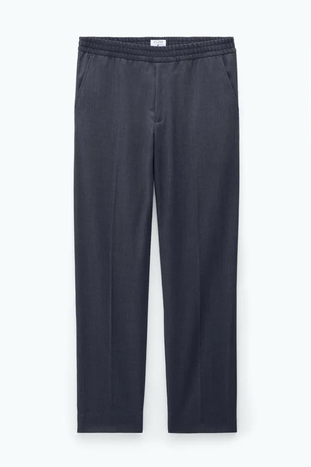 Men Relaxed Wool Trousers Dk Grey Mel Filippa K Trousers