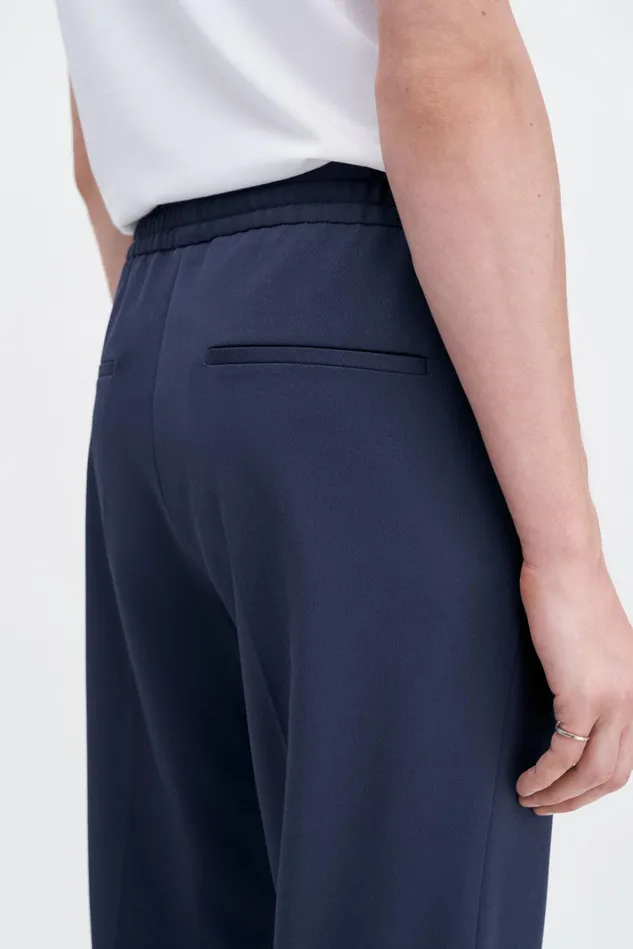 Men Relaxed Wool Trousers Dusk Blue Filippa K Trousers