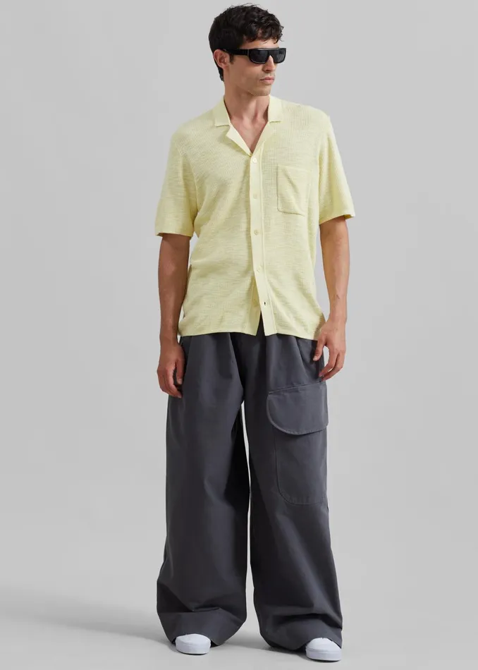 Men Samse Samse Larry Shirt 8211 Wax Yellow Melange The Frankie Shop Tops