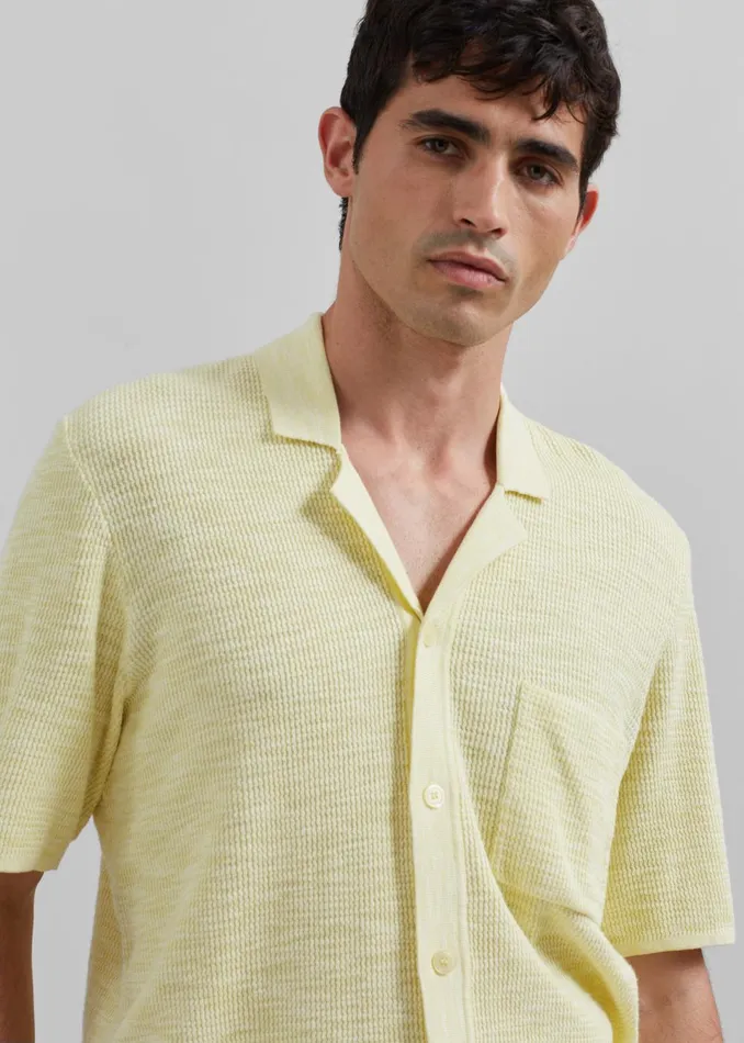 Men Samse Samse Larry Shirt 8211 Wax Yellow Melange The Frankie Shop Tops